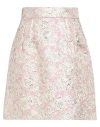 Dolce & Gabbana Woman Mini Skirt Antique Rose Size 0 Polyester, Polyamide, Metallic Polyester In Pink