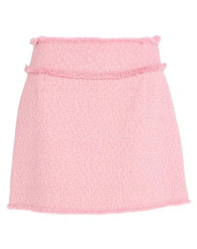 Dolce & Gabbana Woman Mini Skirt Antique Rose Size 2 Virgin Wool, Viscose, Polyamide In Pink