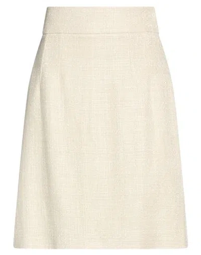 Dolce & Gabbana Woman Mini Skirt Beige Size 0 Viscose, Linen, Polyamide