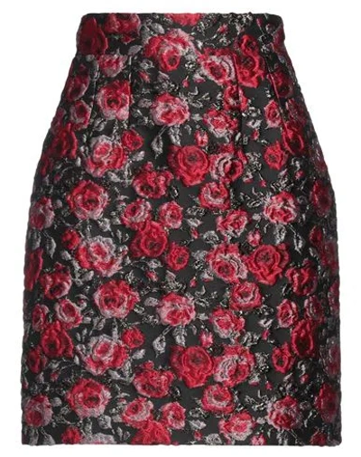Dolce & Gabbana Woman Mini Skirt Black Size 10 Polyester, Acetate, Silk, Metallic Polyester, Polyami