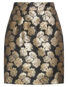 Dolce & Gabbana Black Gold Floral Print Jacquard Mini Skirt In Black