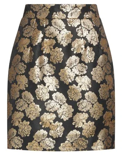 DOLCE & GABBANA DOLCE & GABBANA WOMAN MINI SKIRT BLACK SIZE 8 POLYESTER, METALLIC POLYESTER