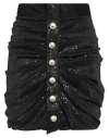 Dolce & Gabbana Woman Mini Skirt Black Size 6 Polyester, Metallic Polyester, Polyamide