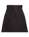 Dolce & Gabbana Woman Mini Skirt Black Size 8 Cotton, Silk In Brown