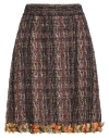 Dolce & Gabbana Woman Mini Skirt Brown Size 4 Synthetic Fibers, Wool, Cotton, Alpaca Wool, Mohair Wo In Brown