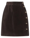 Dolce & Gabbana Woman Mini Skirt Dark Brown Size 10 Cotton, Elastane In Brown