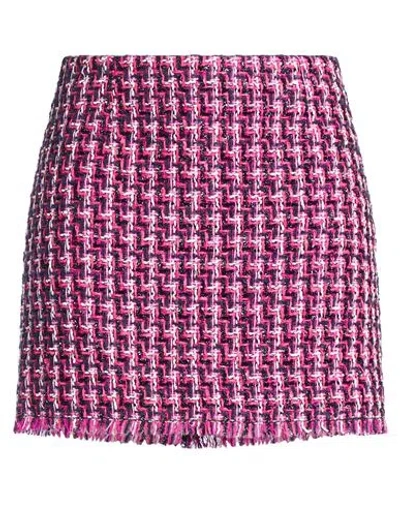 Dolce & Gabbana Woman Mini Skirt Fuchsia Size 2 Wool, Synthetic Fibers, Polyamide, Cotton, Mohair Wo In Pink