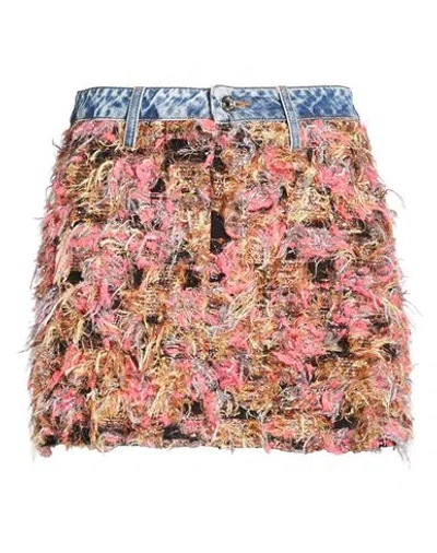 Dolce & Gabbana Woman Mini Skirt Fuchsia Size 6 Viscose, Polyester, Cotton, Acetate, Synthetic Fiber In Pink