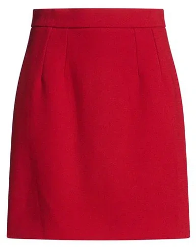 Dolce & Gabbana Woman Mini Skirt Garnet Size 2 Virgin Wool, Elastane In Red