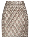 Dolce & Gabbana Woman Mini Skirt Gold Size 6 Metallic Polyester, Acrylic, Silk, Wool, Polyamide In Gold