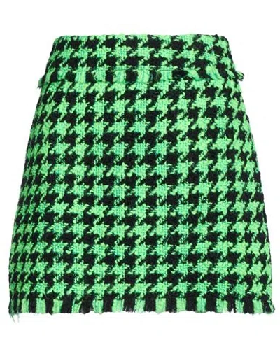 Dolce & Gabbana Woman Mini Skirt Green Size 8 Wool, Polyamide