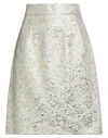 Dolce & Gabbana Woman Mini Skirt Light Green Size 2 Polyester, Polyamide, Metallic Polyester In Green
