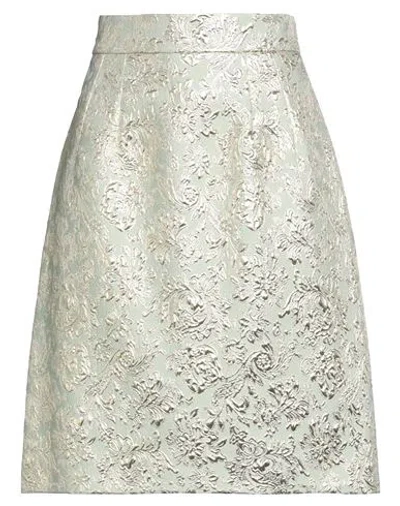 Dolce & Gabbana Woman Mini Skirt Light Green Size 2 Polyester, Polyamide, Metallic Polyester
