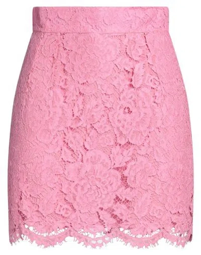 DOLCE & GABBANA DOLCE & GABBANA WOMAN MINI SKIRT PINK SIZE 2 VISCOSE, COTTON, POLYAMIDE