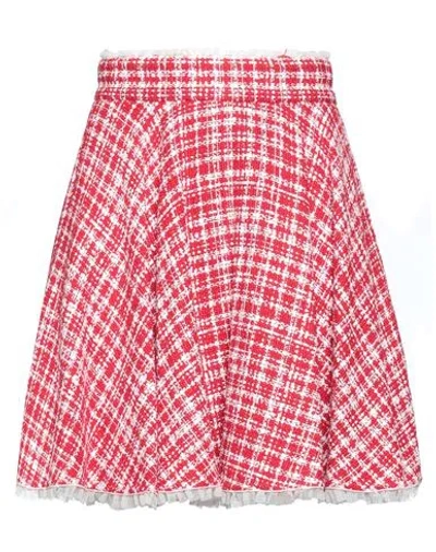 Dolce & Gabbana Woman Mini Skirt Red Size 2 Cotton, Acrylic, Polyester, Polyamide