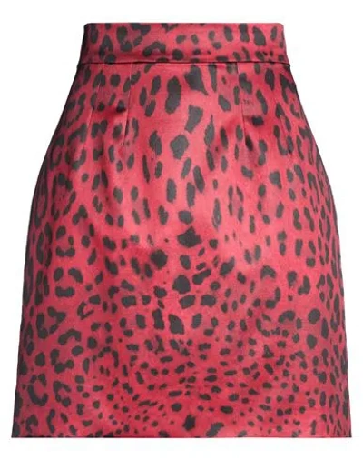 Dolce & Gabbana Woman Mini Skirt Red Size 6 Polyester, Elastane