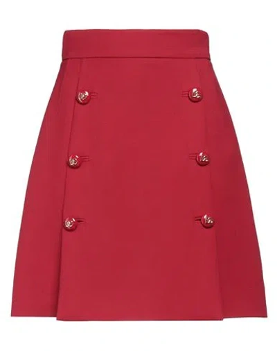 Dolce & Gabbana Woman Mini Skirt Red Size 2 Virgin Wool