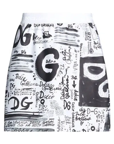 Dolce & Gabbana Woman Mini Skirt White Size 4 Polyamide, Polyester, Elastane
