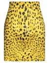 Dolce & Gabbana Woman Mini Skirt Yellow Size 10 Polyester, Elastane In Yellow