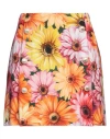 Dolce & Gabbana Woman Mini Skirt Yellow Size 14 Viscose, Elastane In Yellow