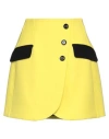 Dolce & Gabbana Woman Mini Skirt Yellow Size 6 Virgin Wool, Polyamide, Elastane In Yellow