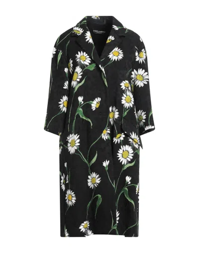 Dolce & Gabbana Woman Overcoat & Trench Coat Black Size 0 Viscose, Polyamide