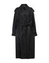 Dolce & Gabbana Woman Overcoat & Trench Coat Black Size 8 Polyester, Cotton, Metallic Polyester In Black