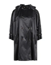 Dolce & Gabbana Woman Overcoat & Trench Coat Black Size 6 Silk, Aluminum, Calfskin