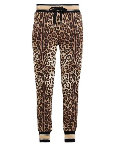 Dolce & Gabbana Woman Pants Beige Size 16 Cotton, Elastane In Multi