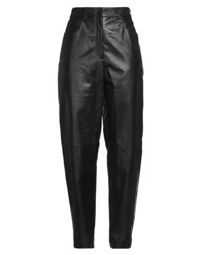 Dolce & Gabbana Woman Pants Black Size 4 Lambskin