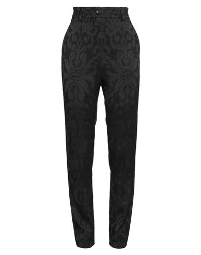 DOLCE & GABBANA DOLCE & GABBANA WOMAN PANTS BLACK SIZE 6 POLYESTER, ACETATE, VISCOSE, ELASTANE