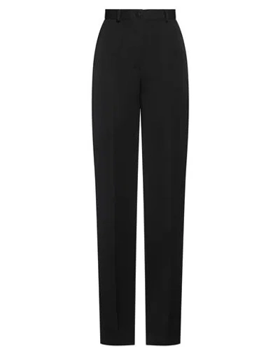 Dolce & Gabbana Woman Pants Black Size 6 Virgin Wool, Silk, Polyester