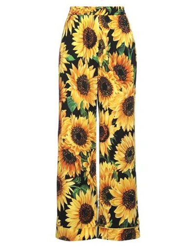 Dolce & Gabbana Woman Pants Black Size 6 Silk, Elastane