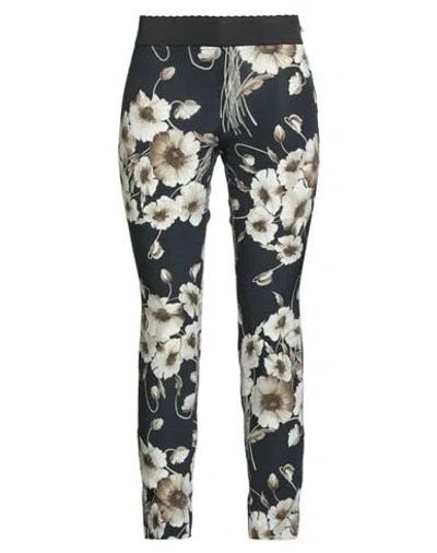 Dolce & Gabbana Woman Pants Black Size 8 Silk, Viscose, Elastane In Multi