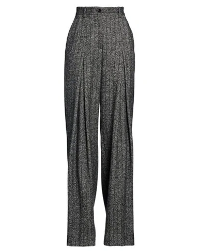 Dolce & Gabbana Woman Pants Black Size 8 Virgin Wool, Wool, Polyamide, Elastane In Gray