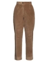 Dolce & Gabbana Woman Pants Brown Size 12 Cotton, Elastane In Brown