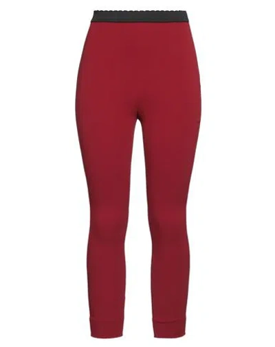 Dolce & Gabbana Woman Pants Burgundy Size 2 Viscose, Acetate, Polyamide, Polyester, Elastane In Red