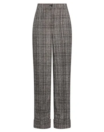Dolce & Gabbana Woman Pants Dark Brown Size 10 Alpaca Wool, Cotton, Polyamide