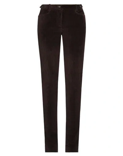 Dolce & Gabbana Woman Pants Dark Brown Size 8 Cotton, Elastane