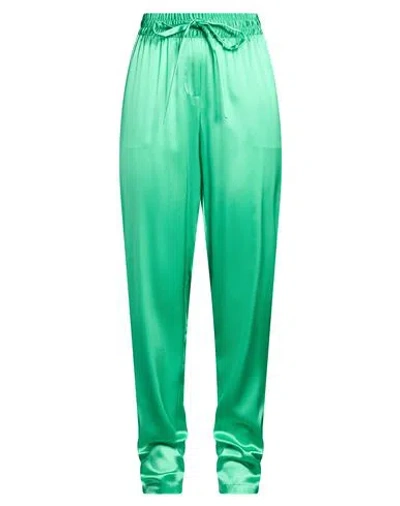 Dolce & Gabbana Woman Pants Emerald Green Size 8 Silk, Elastane