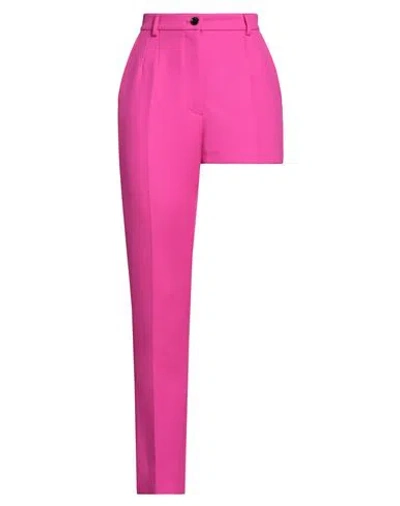 Dolce & Gabbana Woman Pants Fuchsia Size 10 Virgin Wool In Pink