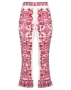 Dolce & Gabbana Trumpet Trousers Maiolica Print In Pink