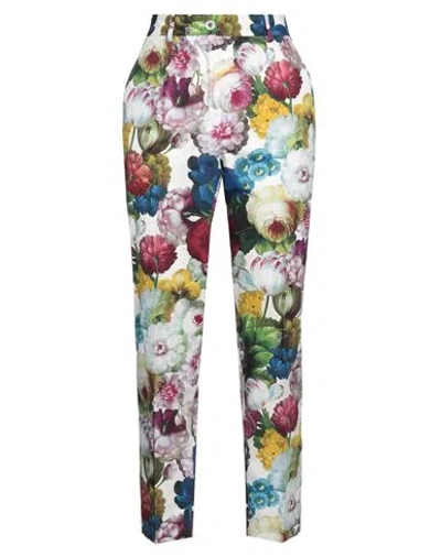 DOLCE & GABBANA DOLCE & GABBANA WOMAN PANTS GARNET SIZE 4 COTTON