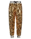 Dolce & Gabbana Woman Pants Gold Size 2 Polyester, Silk, Elastane In Multi