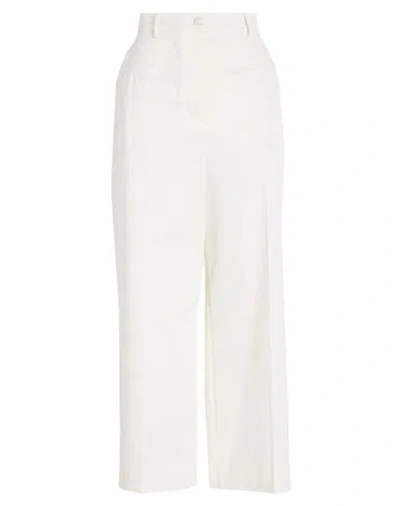 Dolce & Gabbana Woman Pants Ivory Size 8 Cotton, Elastane In White