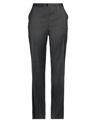 Dolce & Gabbana Woman Pants Lead Size 12 Virgin Wool, Viscose, Elastane In Grey