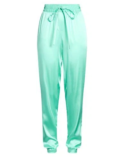 Dolce & Gabbana Woman Pants Light Green Size 8 Silk, Elastane