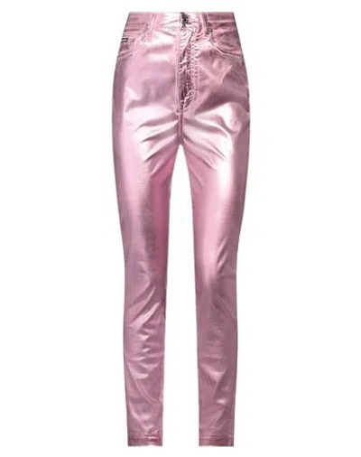 Dolce & Gabbana Woman Pants Pink Size 8 Cotton, Elastane