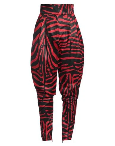 Dolce & Gabbana Woman Pants Red Size 2 Cotton, Elastane In Multi