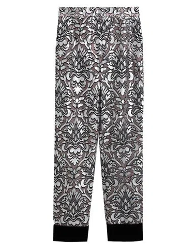 Dolce & Gabbana Woman Pants Silver Size 6 Polyamide, Cotton, Viscose, Acrylic